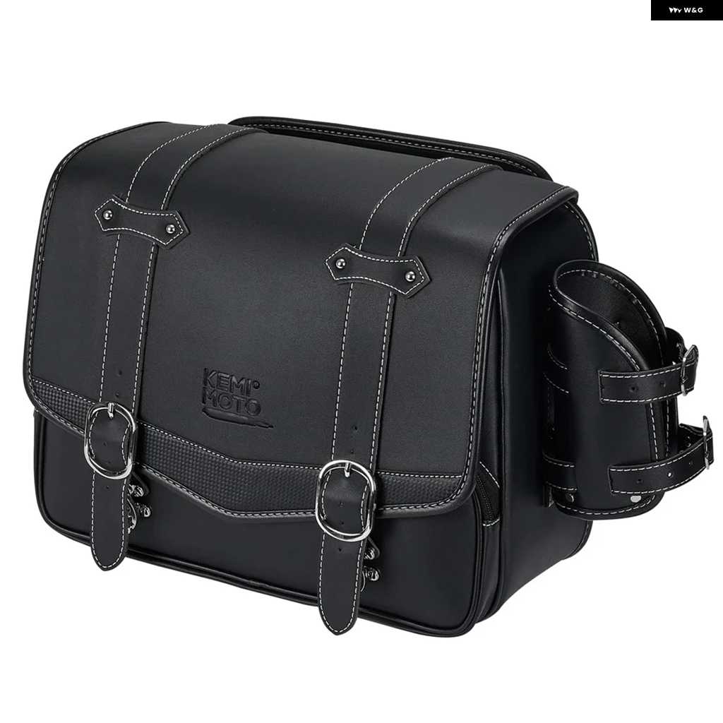 並行輸入品オートバイ バイク サドルバッグ ツールバッグ PUレザー 20L サイド サドルバッグ ホンダ レブル 500 250 300 防水 キャリア パニアバッグ_1