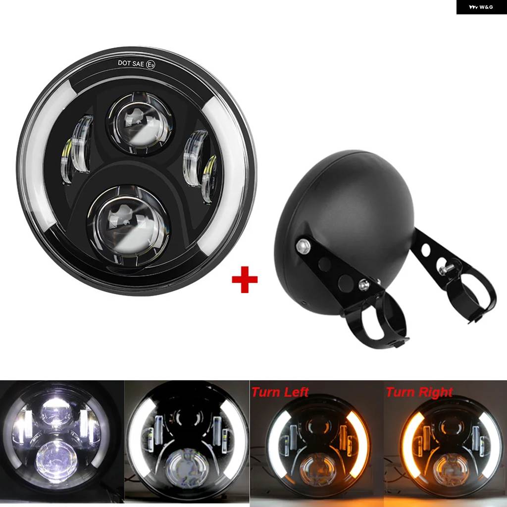 並行輸入品 7.5インチラウンド ヘッドライト ホンダ 7インチLED オートバイ ヘッドライト カスタム パーツ アクセサリーの画像
