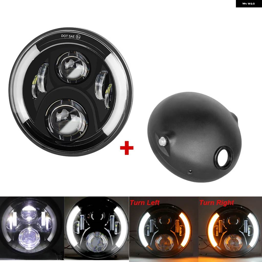 並行輸入品 7.5インチラウンド ヘッドライト ホンダ 7インチLED オートバイ ヘッドライト カスタム パーツ アクセサリーの画像