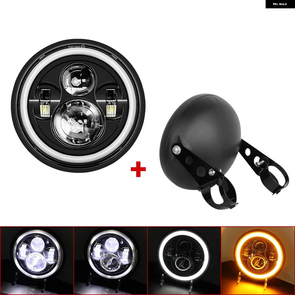 並行輸入品 7.5インチラウンド ヘッドライト ホンダ 7インチLED オートバイ ヘッドライト カスタム パーツ アクセサリーの画像