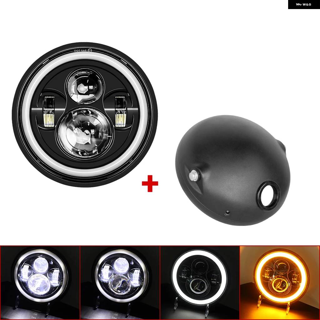 並行輸入品 7.5インチラウンド ヘッドライト ホンダ 7インチLED オートバイ ヘッドライト カスタム パーツ アクセサリーの画像