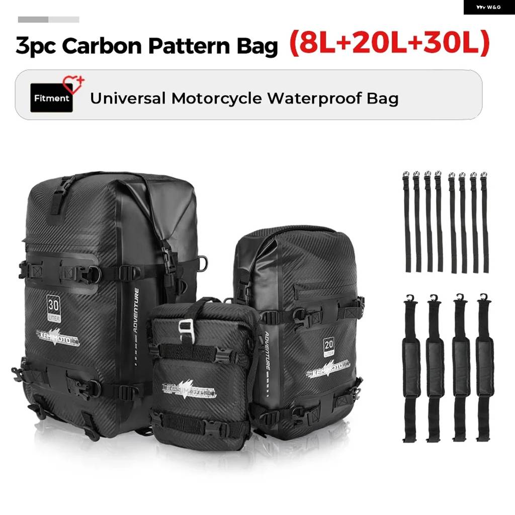 並行輸入品 30L バイク バンパー バッグ モトクロス フレーム クラッシュ バー 防水 バッグ リペアツール 収納 バッグ テールパック ラゲッ_8