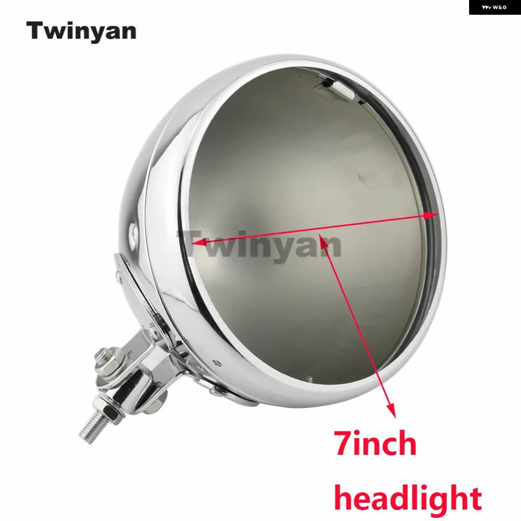 並行輸入品 オートバイ ラウンド 7インチ LED ヘッドライト ハウジング ヘッドランプ ライトシェル ハーレー 7インチ ヘッドライ_5