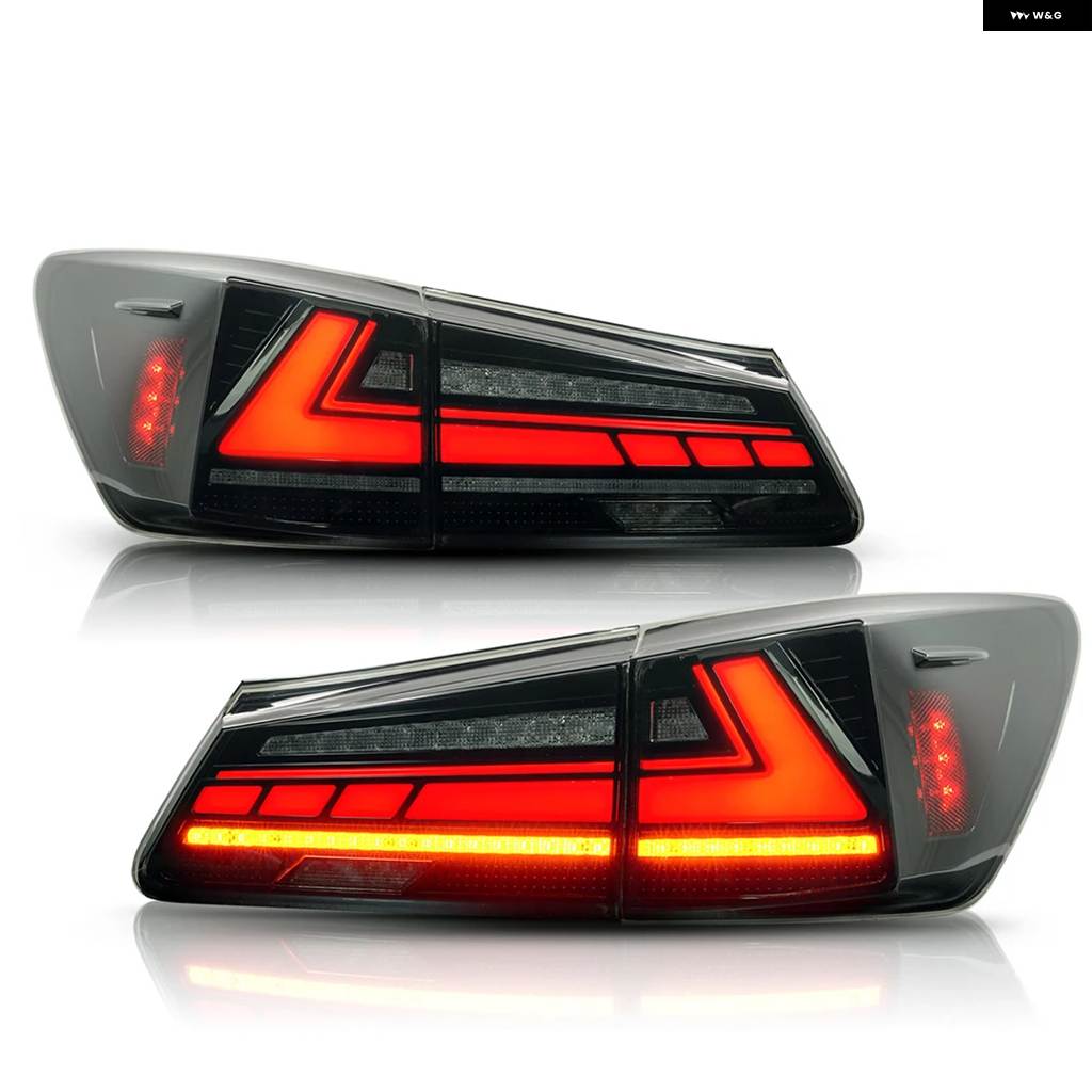 並行輸入品 レクサス IS250 IS300 IS350 ISF 2006-2012 車用 テールライト アセンブリ LED ウィンカーライト DRL ブレーキ リバの画像