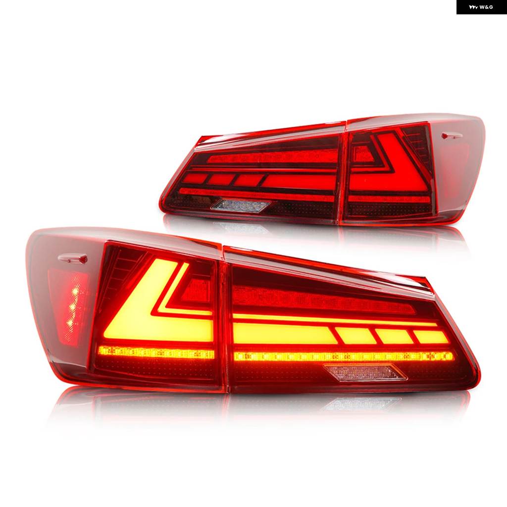 並行輸入品 レクサス IS250 IS300 IS350 ISF 2006-2012 車用 テールライト アセンブリ LED ウィンカーライト DRL ブレーキ リバの画像