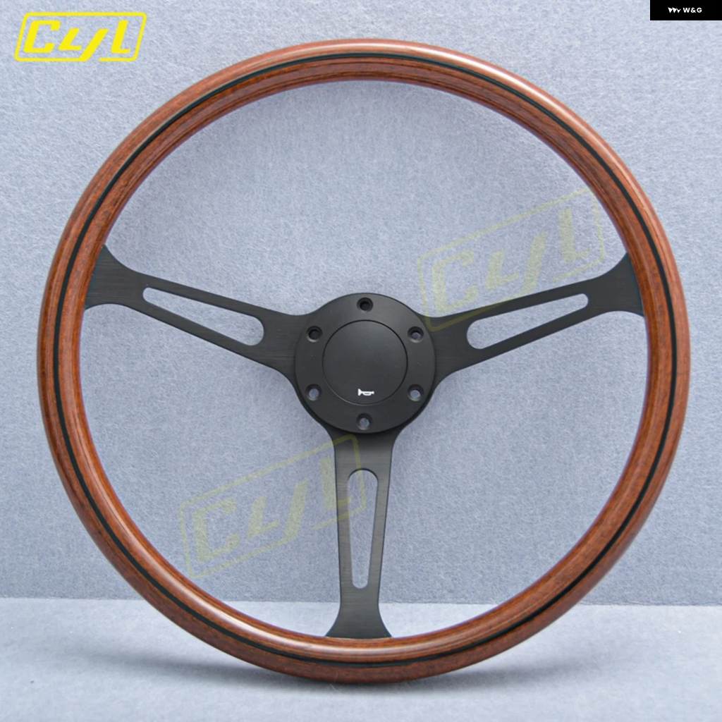 並行輸入品 15インチ 380MM クラシック ウッド スタイル ステアリングホイール ヴィンテージ レトロ スポーツ ステアリングホイール カー_2