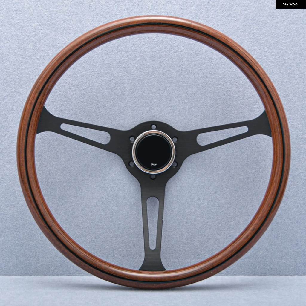 並行輸入品 15インチ 380MM クラシック ウッド スタイル ステアリングホイール ヴィンテージ レトロ スポーツ ステアリングホイール カー_3