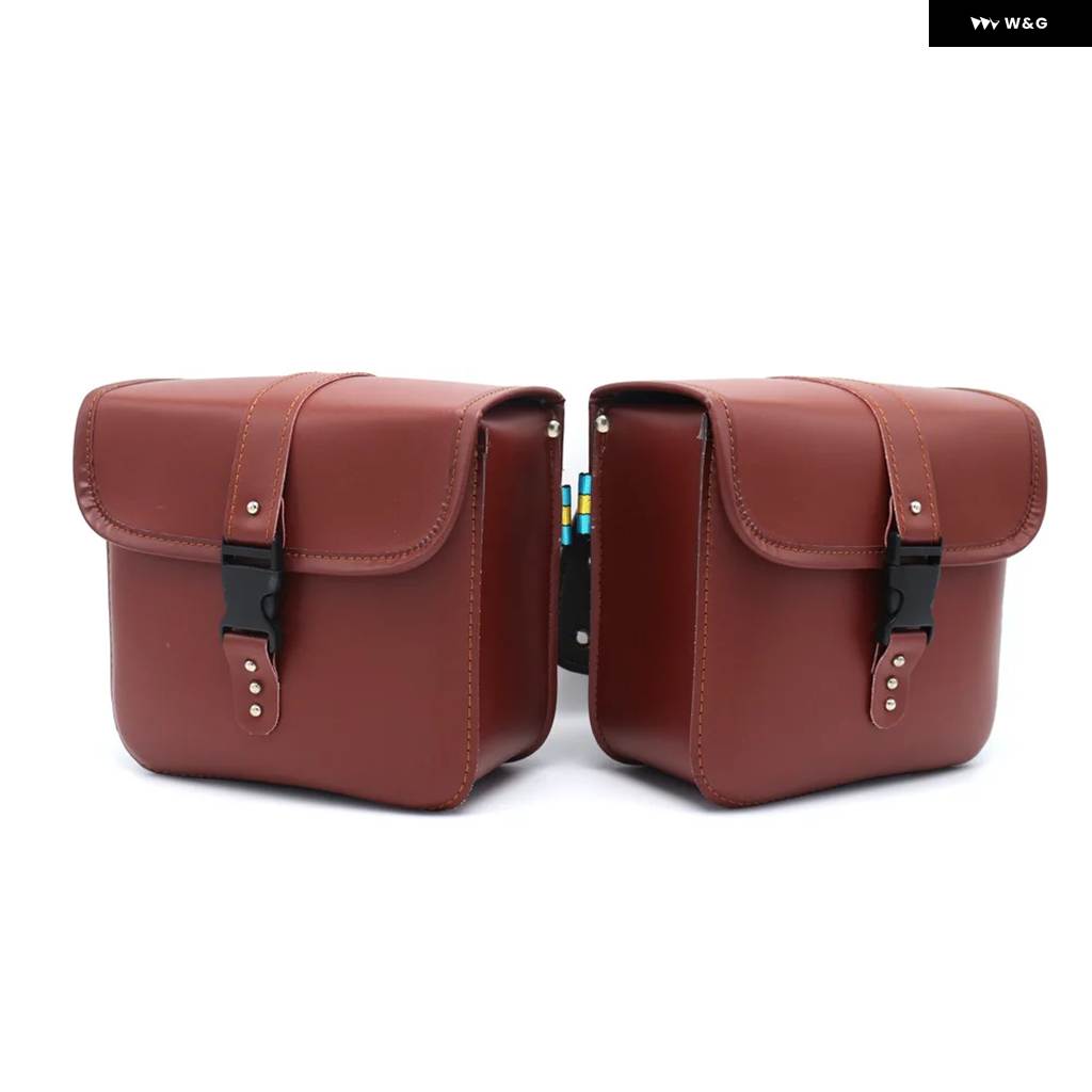 並行輸入品 バイク サドルバッグ サイドツール キャリア 収納 バッグ ブラック/ブラウン サドルバッグ 防水 ハーレー_1