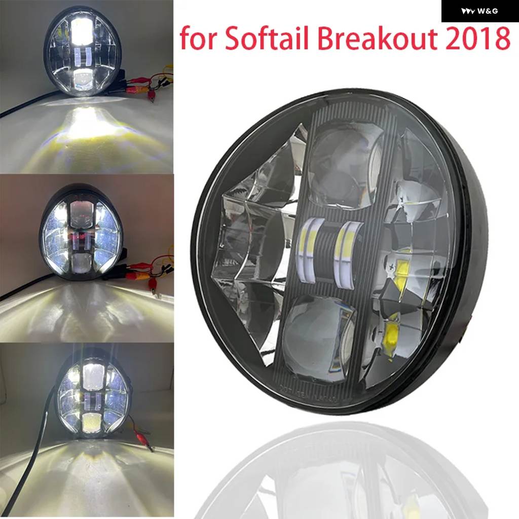並行輸入品 DOT 承認 LED ヘッドライト ホワイト ライトニング DRL 付き SOFTAIL 2018 2019_1