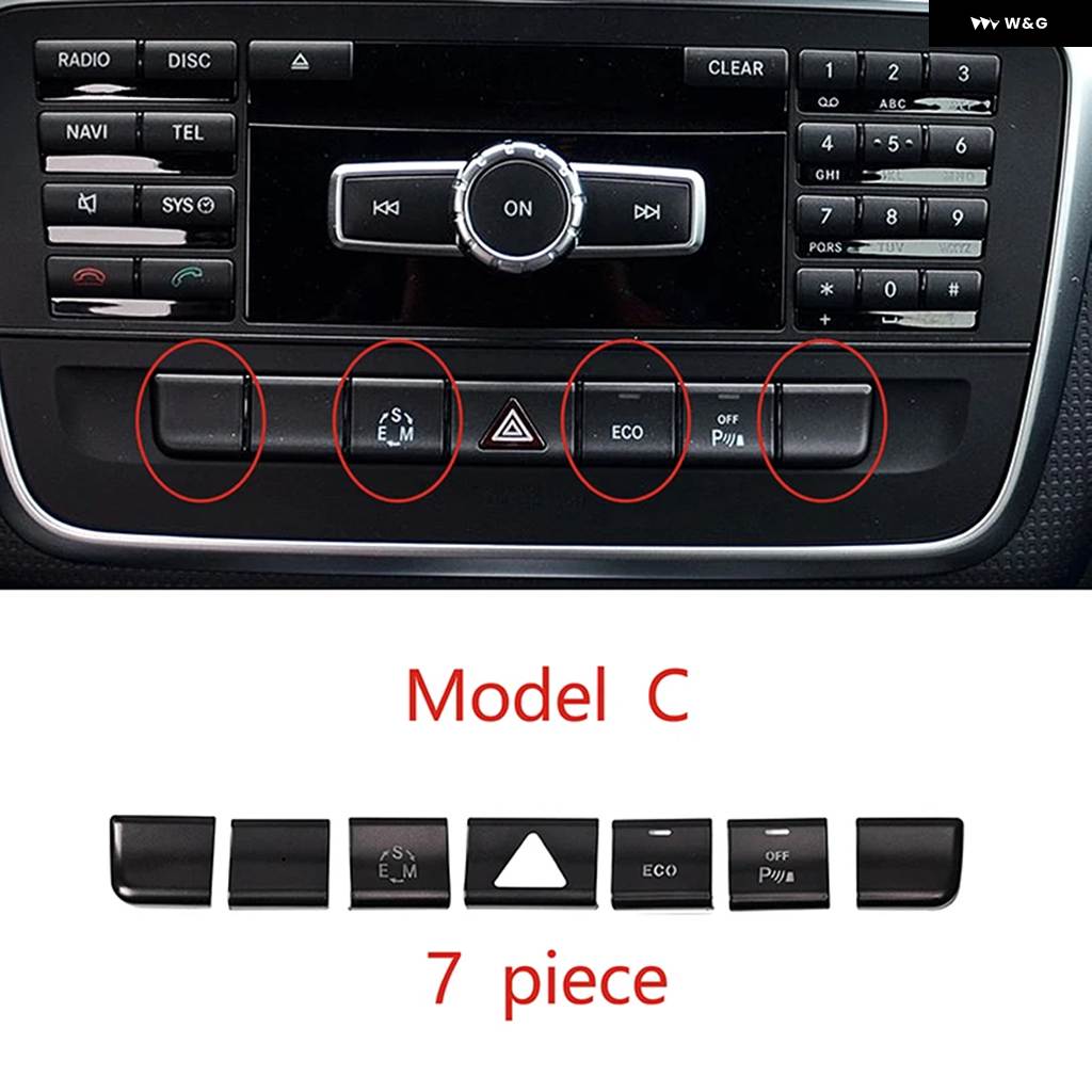 並行輸入品 車用 コンソール エアコン 機能 ボタン トリム ステッカー メルセデス ベンツ GLA X156 CLA | ブランド登録なし | 05