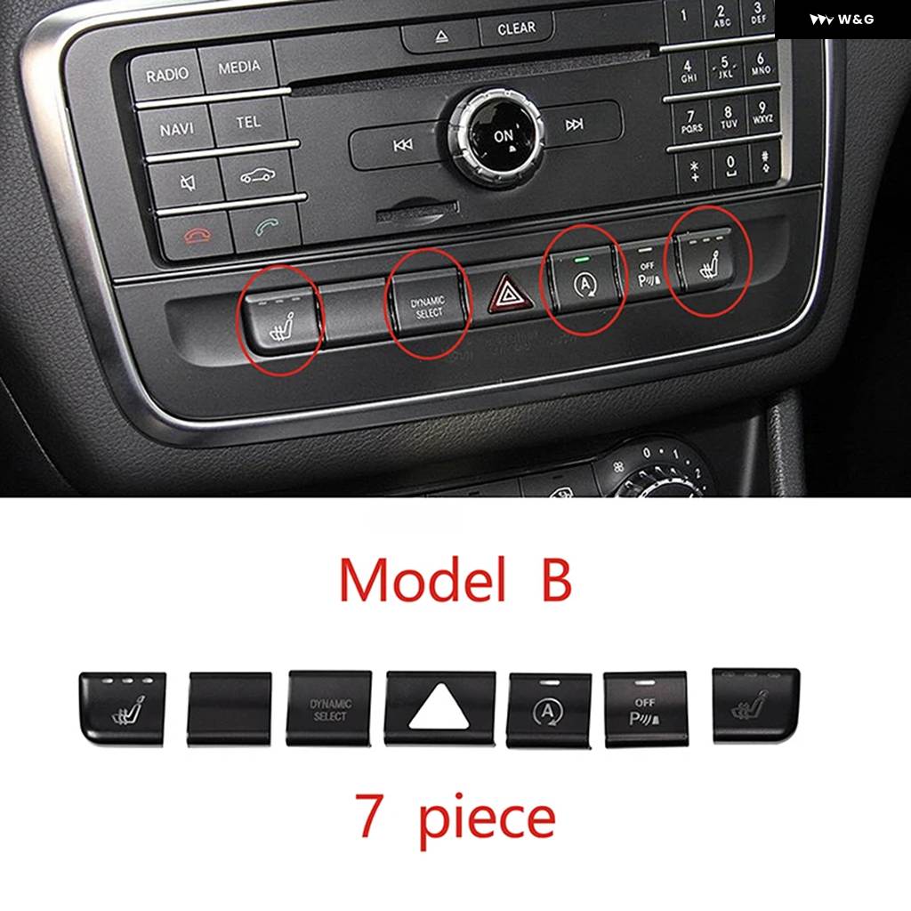 並行輸入品 車用 コンソール エアコン 機能 ボタン トリム ステッカー メルセデス ベンツ GLA X156 CLA | ブランド登録なし | 01