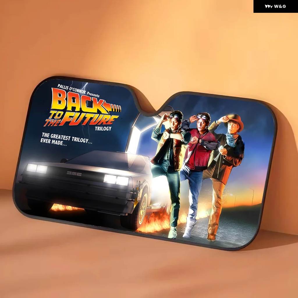 Back to the future サンシェード　レトロ　昭和 並行輸入品 バックトゥザフューチャー 映画 車用サンシェード フロント