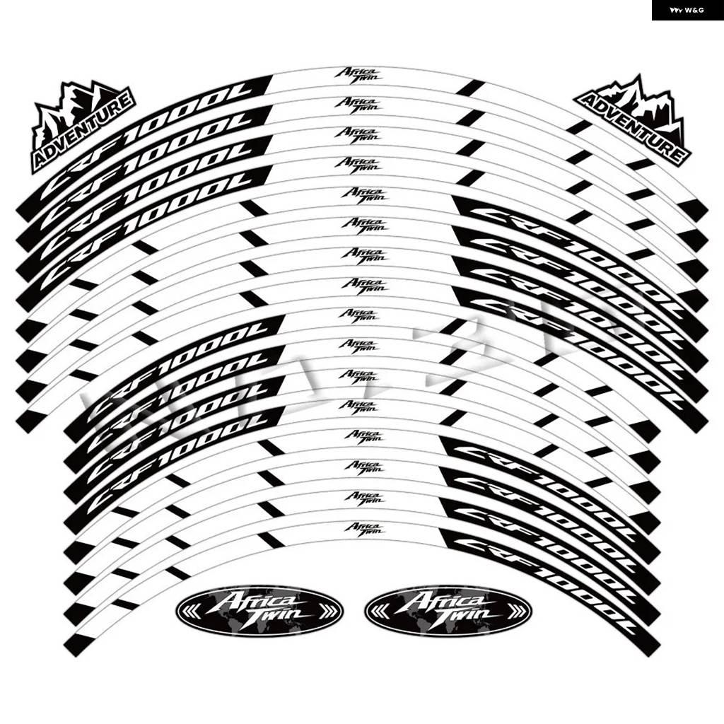 並行輸入品 アフリカツイン CRF1000L CRF 1000 L 反射 バイク ホイールリム デカール モトクロス ハブテープ ステッカー 防水 | ブランド登録なし | 04