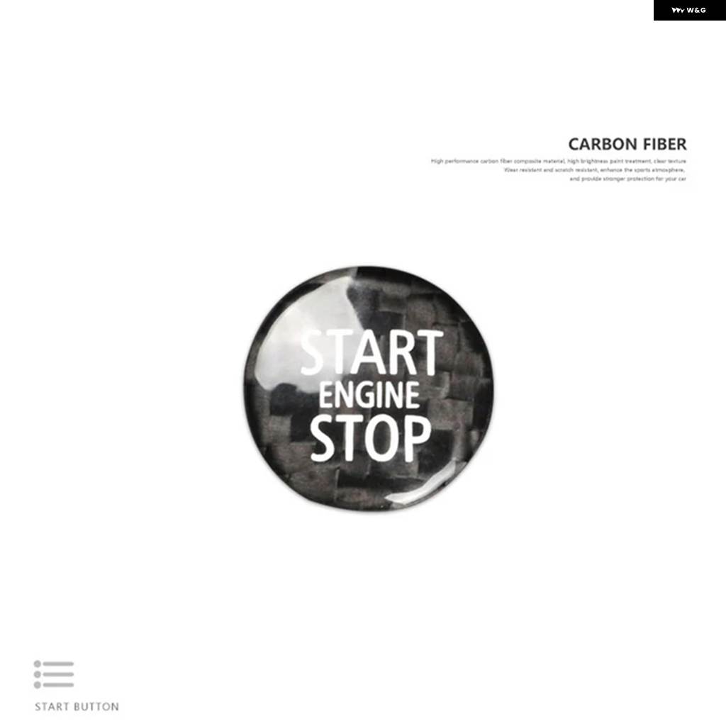 並行輸入品 カーボン エンジン スタート ストップ ボタン インテリア トリム カバー ステッカー MINI COOPER R55 R56 R57 R58 R59 R60 R61 | ブランド登録なし | 01