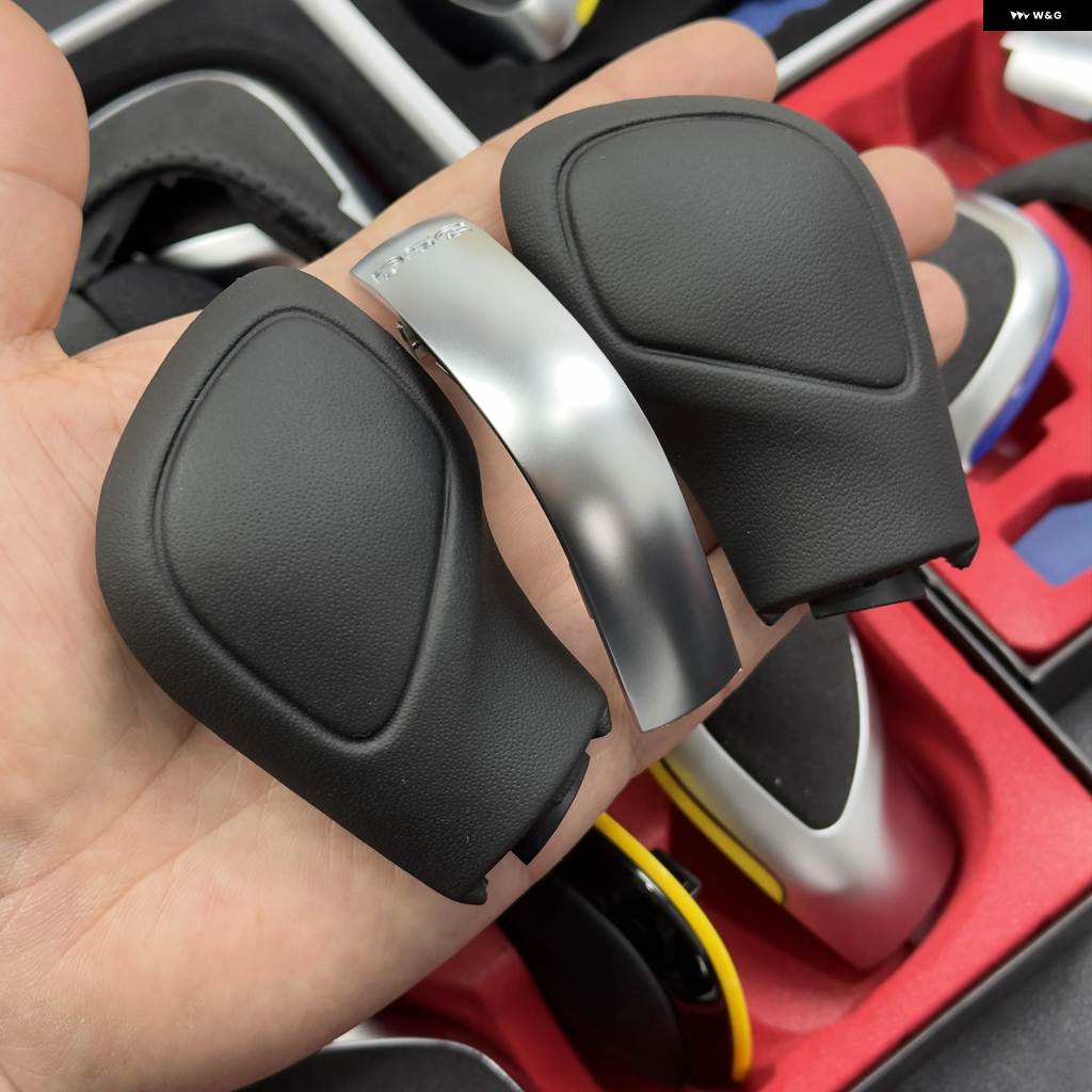 並行輸入品 ブラックレザー ギア シフト ノブサイドカバー マットDSG VW GOLF 6 7 R G TI PASSAT B7 B8 CC R20 JETTA MK6 GLI | ブランド登録なし | 02
