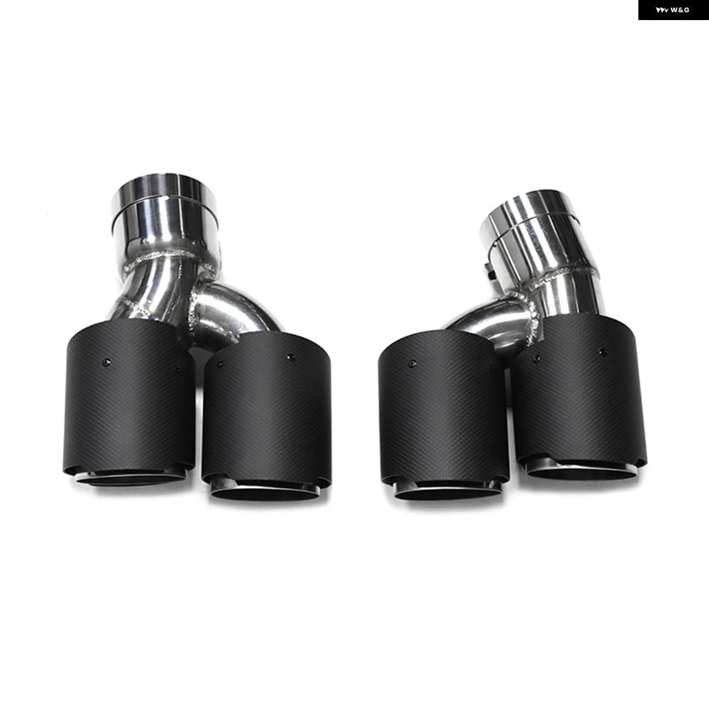 並行輸入品 クアッドエキゾーストチップ サテンレス マフラーチップ Hシェイプ テール パイプ BMW G30 G31 525I 528I 530I 2018+_9