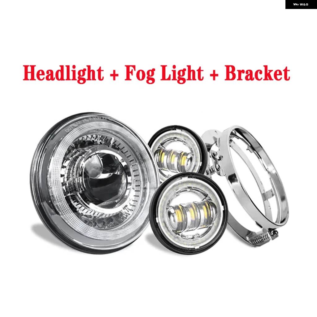 並行輸入品 7インチ LED ヘッドライト 4.5インチ フォグライト ハローリング エンジェルアイズ ウィンカー補助 オートバイ ヘッドライト 7_3