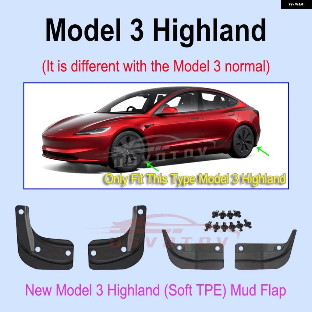 並行輸入品 ソフトマッドフラップ テスラ モデル3 Y ジュニパー 2025 