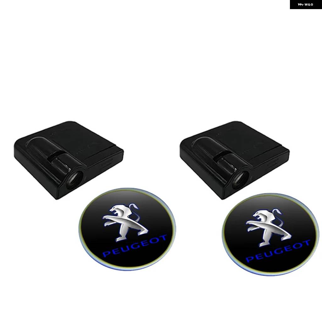 並行輸入品 2個 車用ドアウェルカムライト LED HDプロジェクターランプ