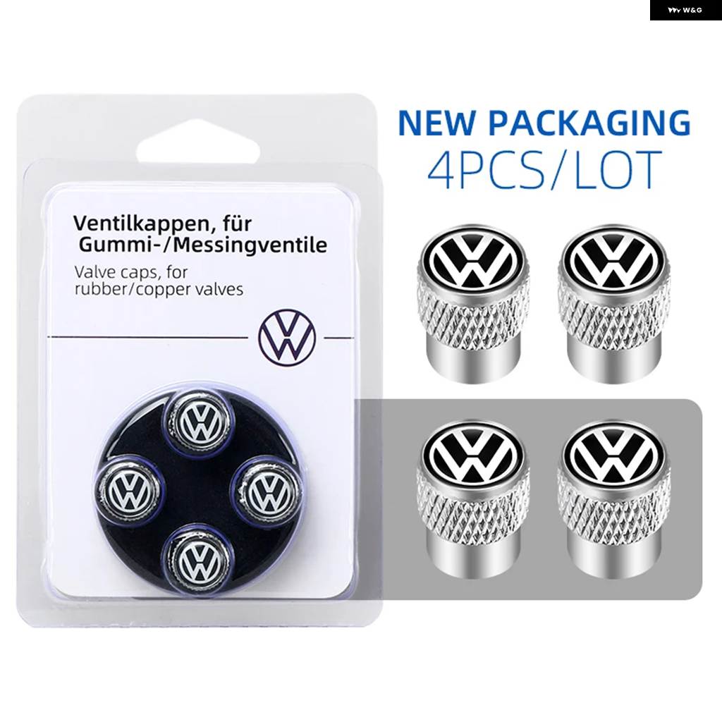 並行輸入品 4個 3D ホイール タイヤ バルブ エアステムキャップ ダストカバー フォルクスワーゲン トゥーラン ゴルフ VW パサー | ブランド登録なし | 01