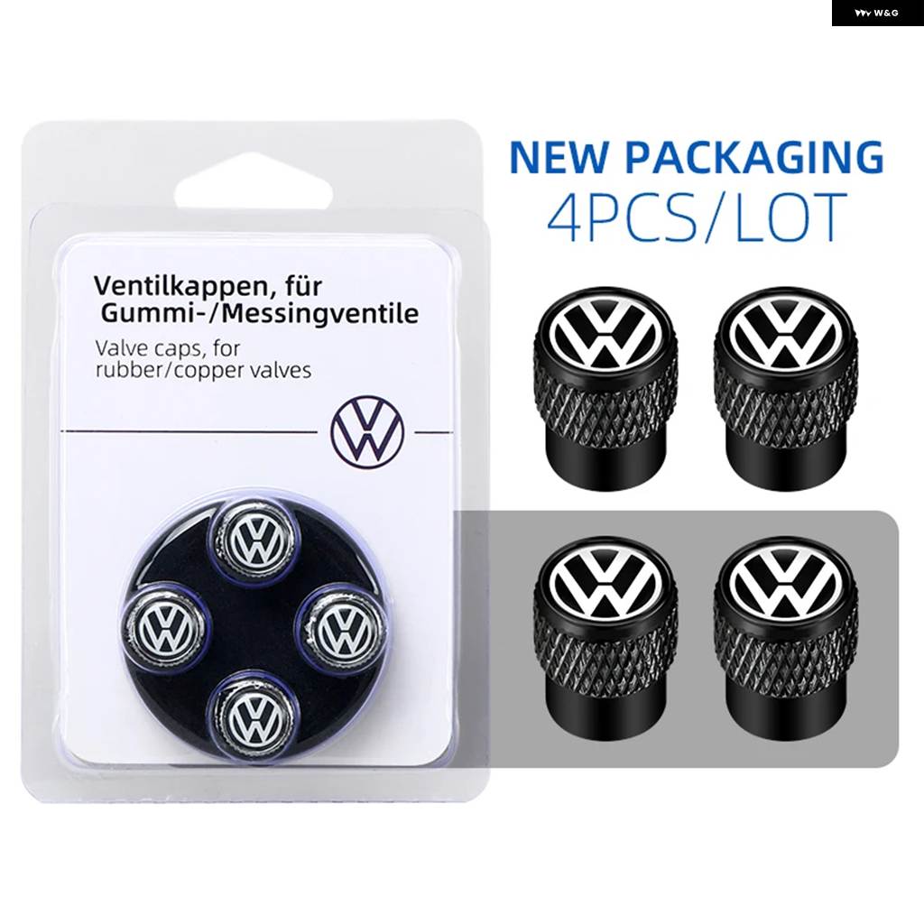 並行輸入品 4個 3D ホイール タイヤ バルブ エアステムキャップ ダストカバー フォルクスワーゲン トゥーラン ゴルフ VW パサー | ブランド登録なし | 02
