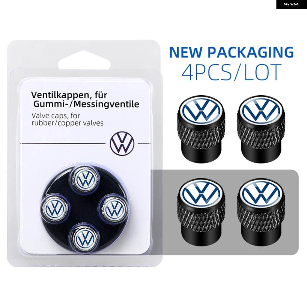 並行輸入品 4個 3D ホイール タイヤ バルブ エアステムキャップ ダストカバー フォルクスワーゲン トゥーラン ゴルフ VW パサー | ブランド登録なし | 03