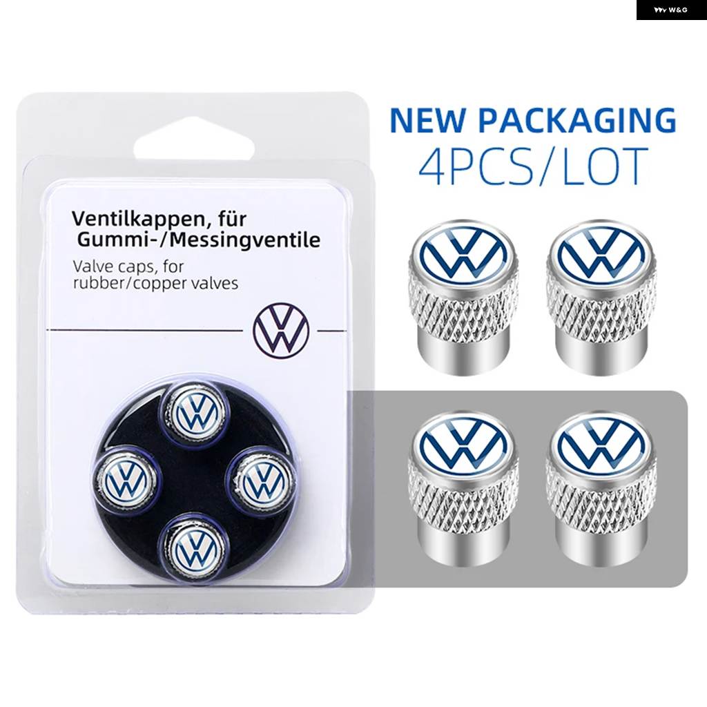 並行輸入品 4個 3D ホイール タイヤ バルブ エアステムキャップ ダストカバー フォルクスワーゲン トゥーラン ゴルフ VW パサー | ブランド登録なし | 04