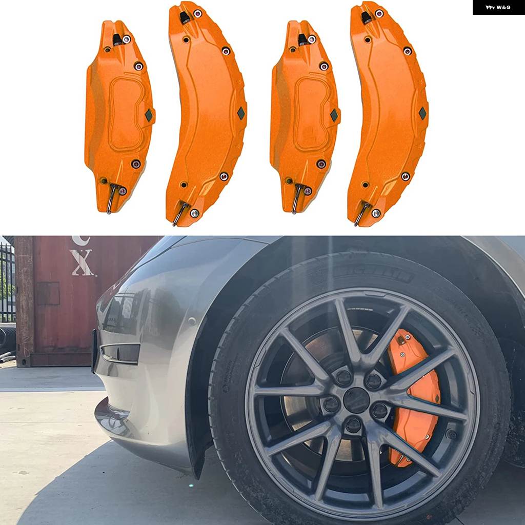 並行輸入品 テスラ モデル3 ブレーキ キャリパー カバー 2017 - 23 4個 18 19インチ ホイールカバー ステッカー 3_5
