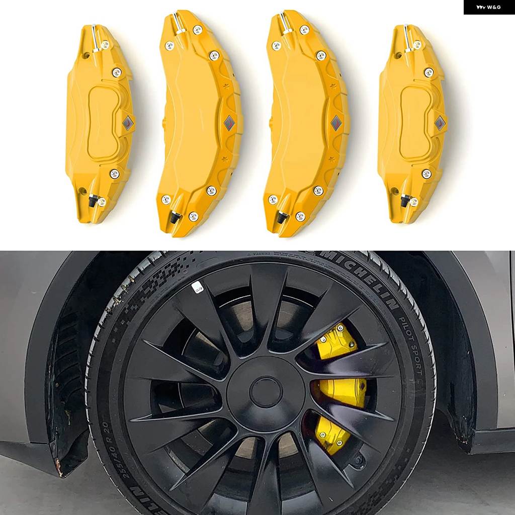 並行輸入品 テスラ モデル3 ブレーキ キャリパー カバー 2017 - 23 4個 18 19インチ ホイールカバー ステッカー 3_7