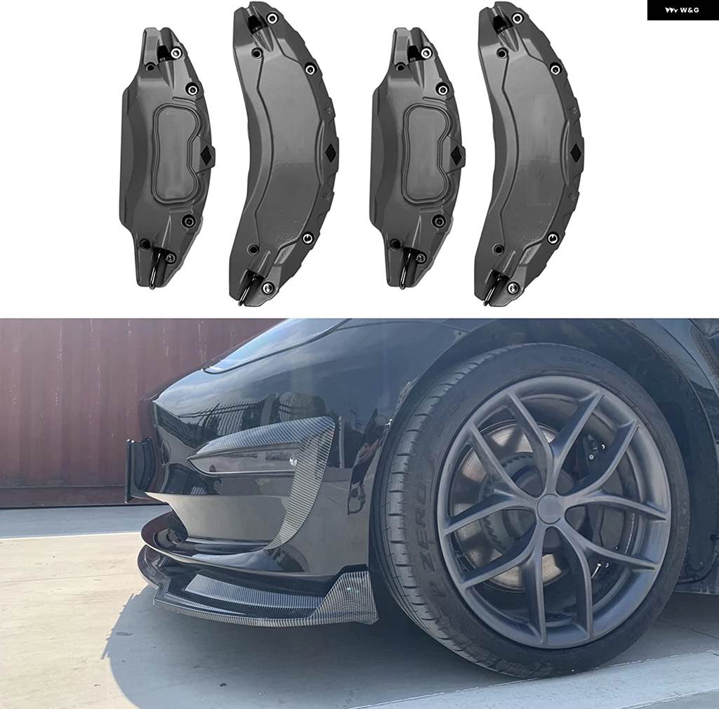並行輸入品 テスラ モデル3 ブレーキ キャリパー カバー 2017 - 23 4個 18 19インチ ホイールカバー ステッカー 3_2