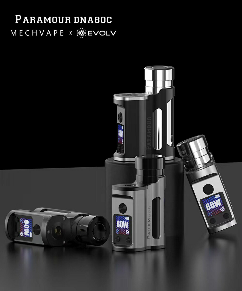 MECHVAPE x EVOLV PARAMOUR DNA80C SBS MOD 21700 バッテリー