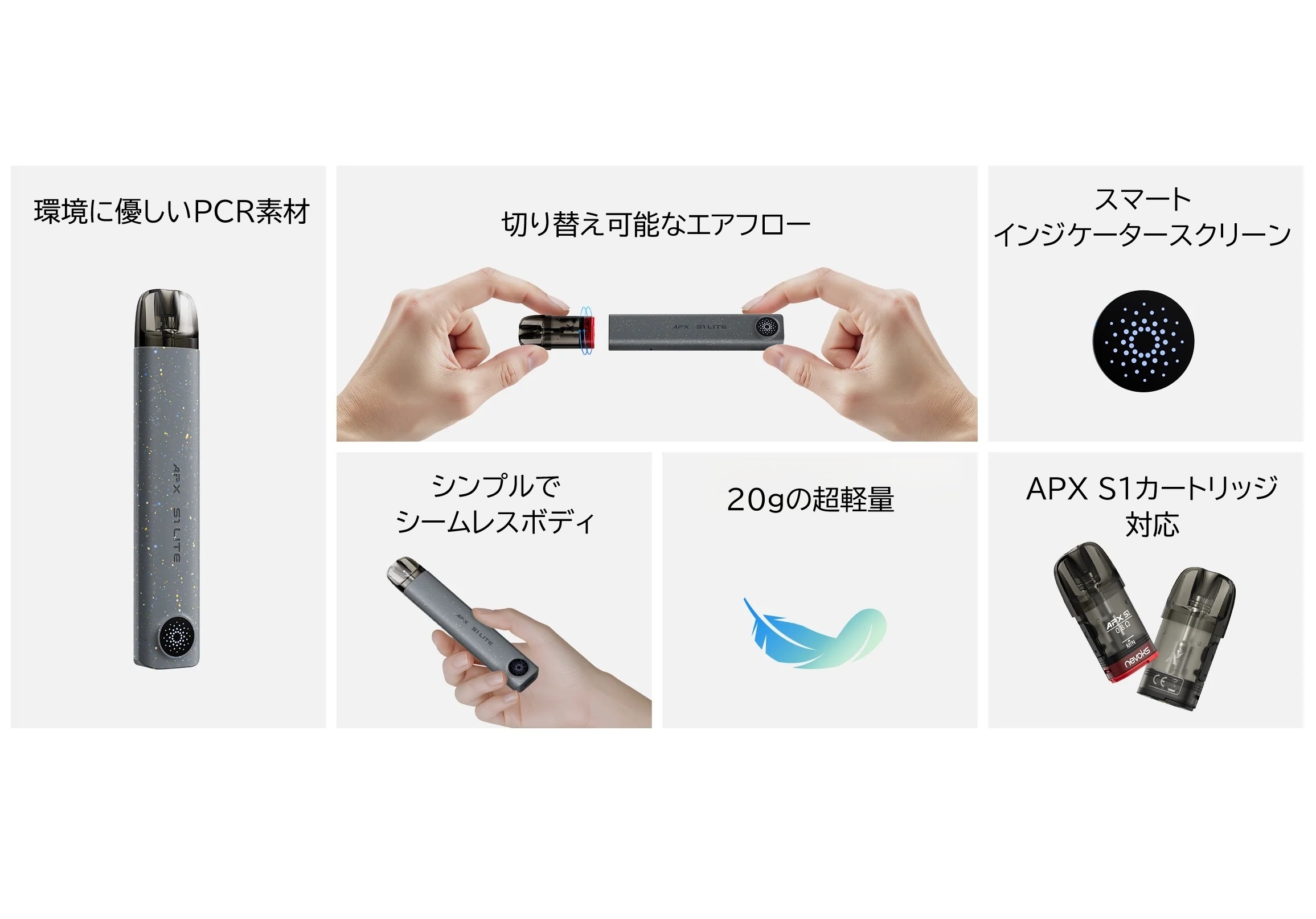 Nevoks APX S1 Lite Pod Kit 500mAh 2ml ネボックス エスワンライト