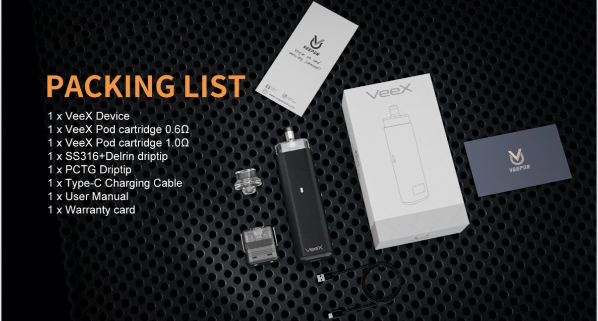 VEEPON VeeX Pod Kit 510規格ドリップチップ ベイプ 本体 vape