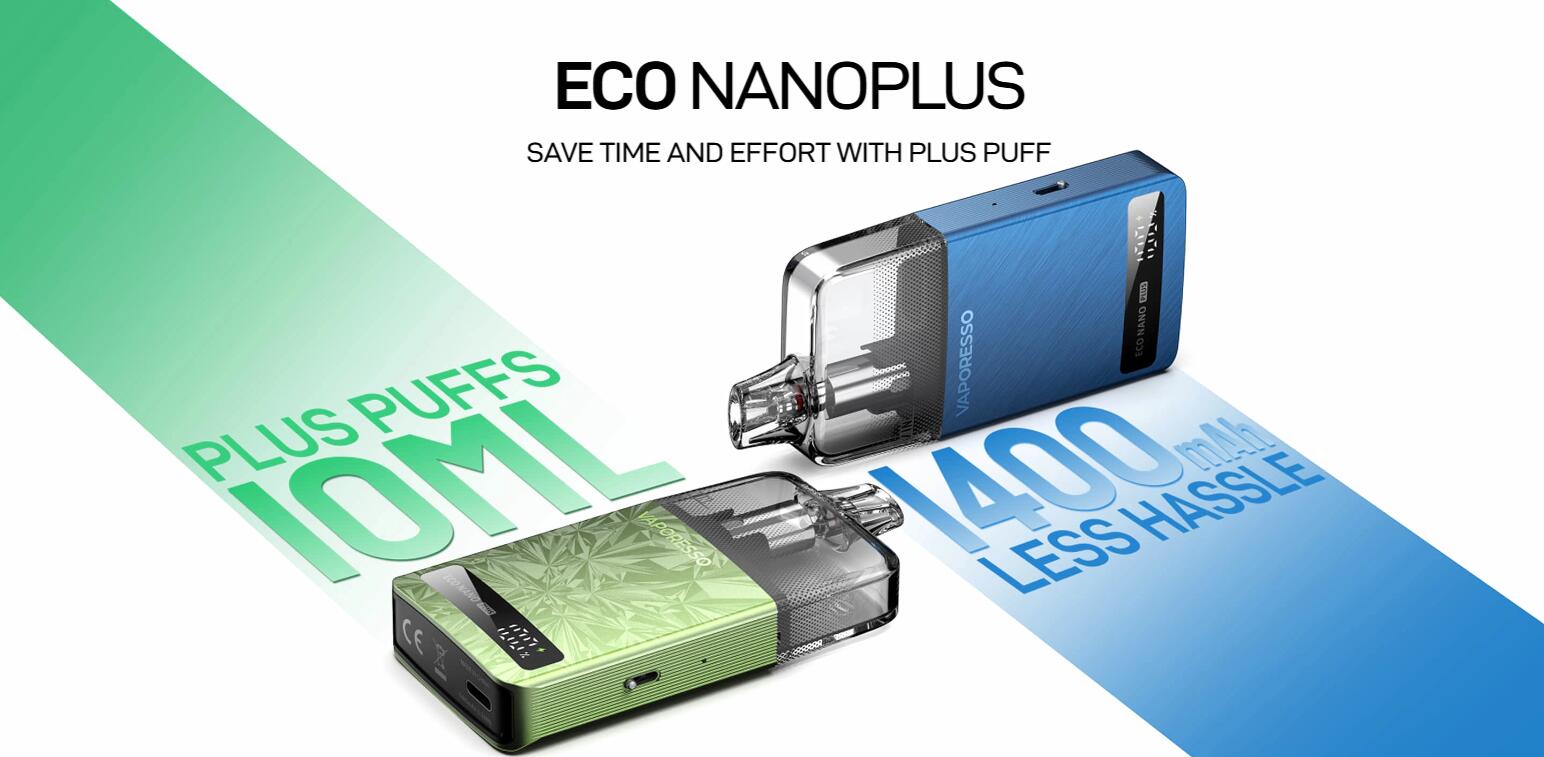 Vaporesso Eco Nano Plus Pod Kit 大容量10mlカートリッジ 電子タバコ