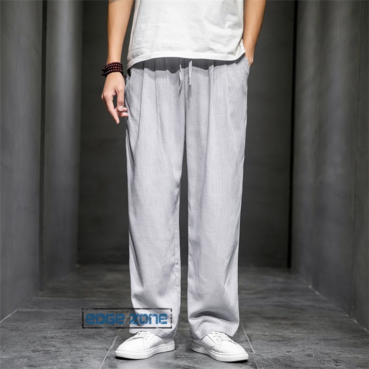 麻パンツ メンズ ワイドパンツ リネンパンツ 無地 ゆったり サマー サルエルパンツ 涼しいズボン 大きいサイズ 夏 シンプル 送料無料 父の日 プレゼント Ege Edge Zone 通販 Yahoo ショッピング