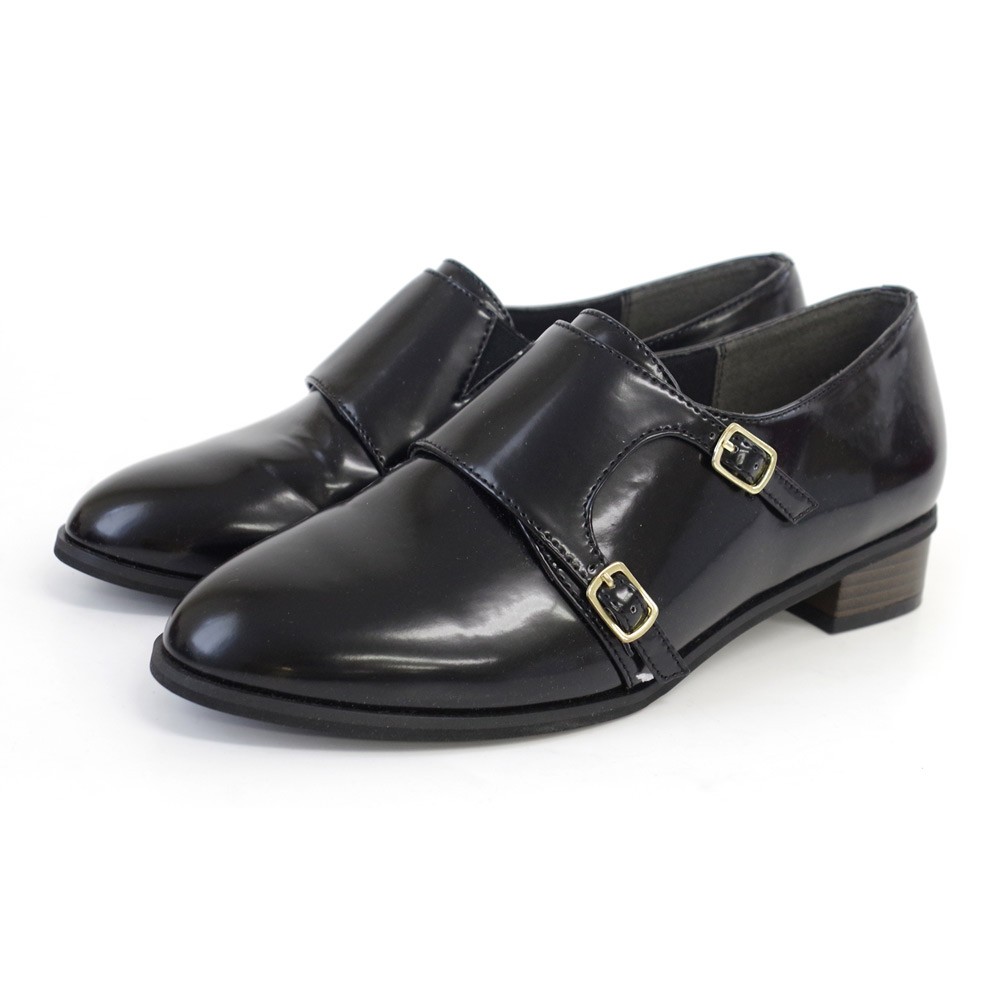 花柄刺繍 ダブルモンクストラップシューズ 花柄刺繍 ダブルモンクストラップシューズ