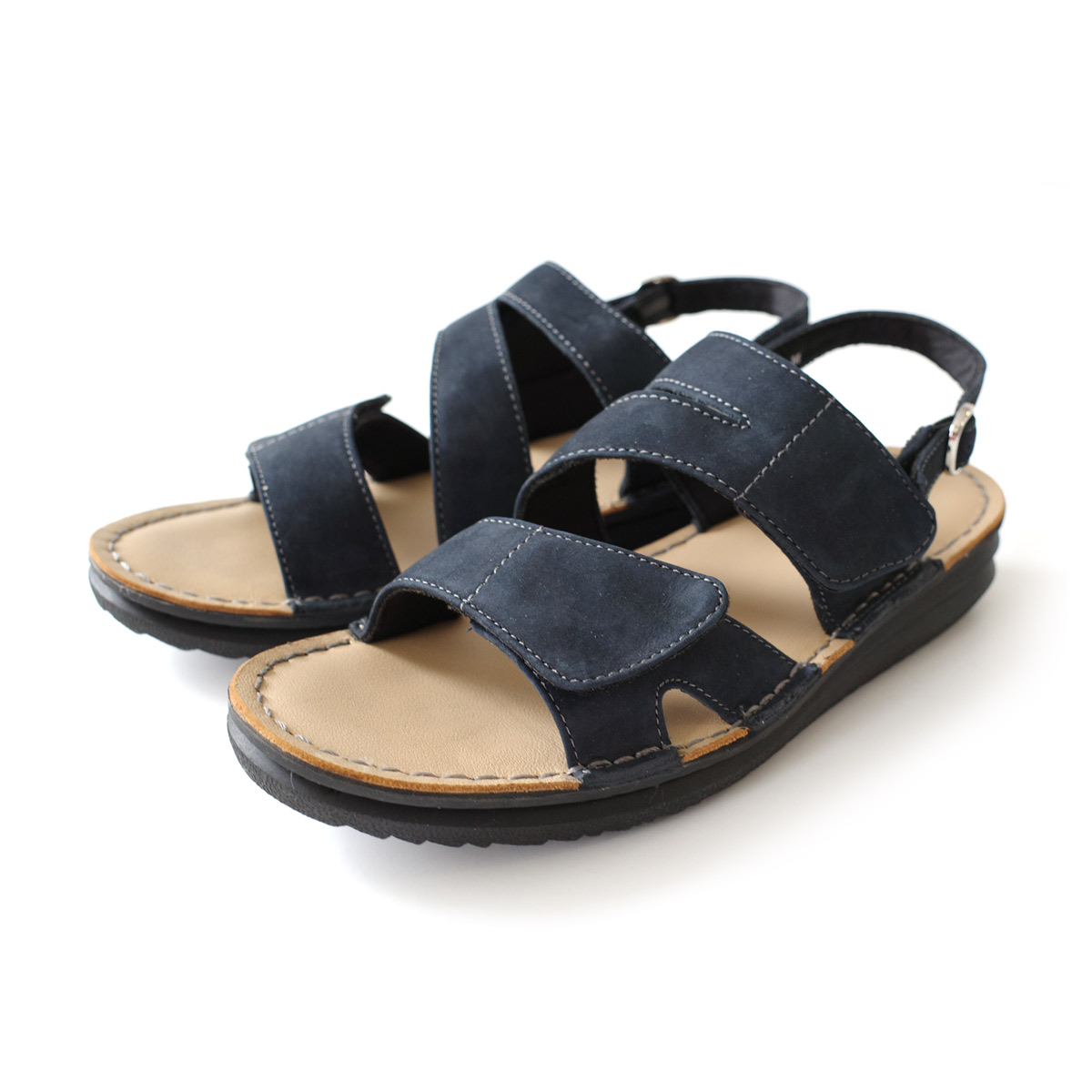 サンダル レディース 軽い ローヒール 本革 歩きやすい 軽量 痛くない