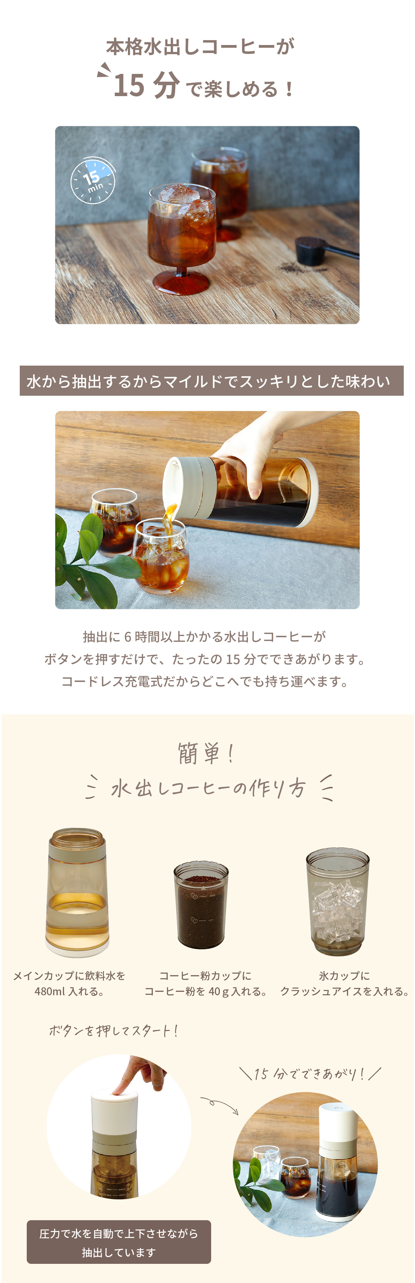 CCP シーシーピー 水出しコーヒーメーカー Cool Barista BJ-CB98-VY