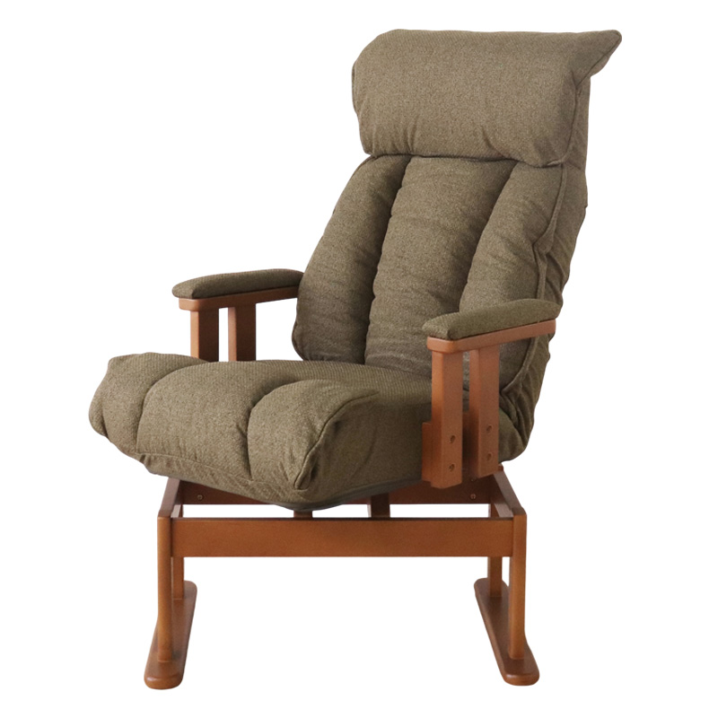 パーソナルチェア ダイニング リクライニング 幅広 高座椅子 木