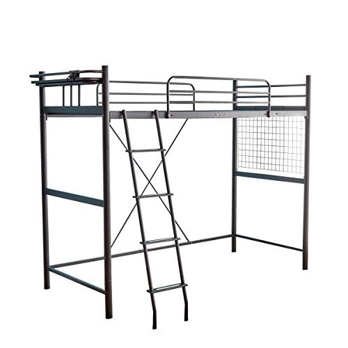子供用 大人用　ロフトベッド ベッド　パイプベッドシングルベッド ハシゴ付き ベッド ロフトベッド パイプベッド シングル ハイタイプ はしご