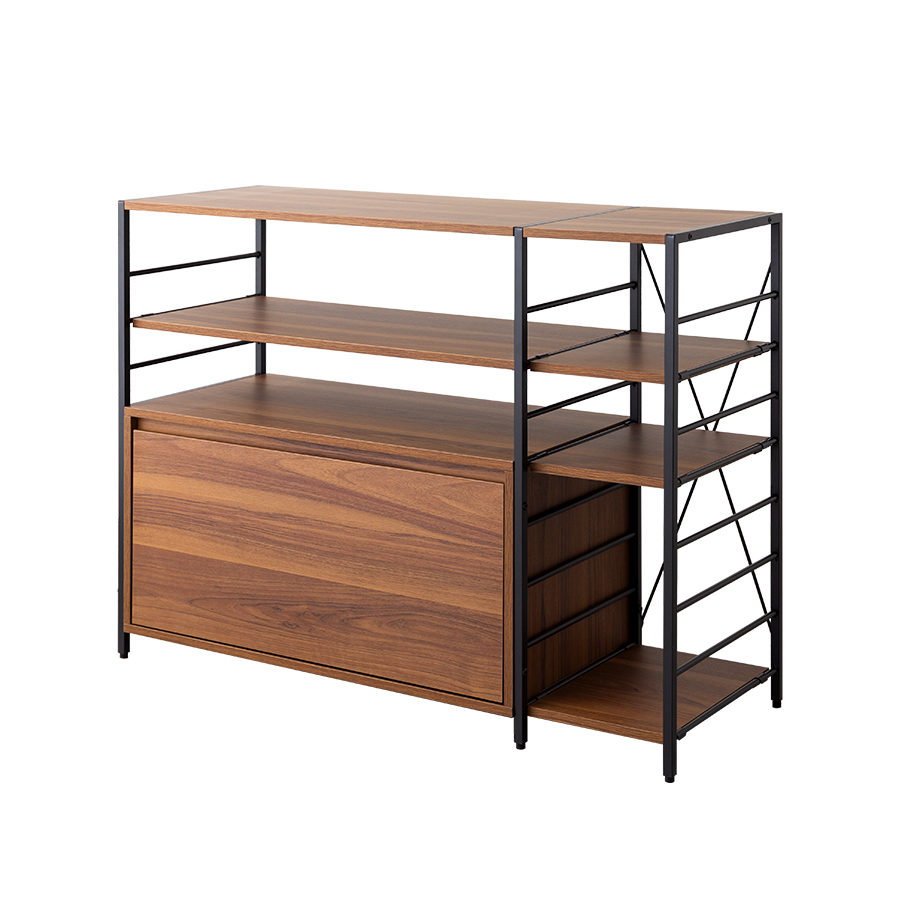 ラック オープン シェルフ キッチン スチール サイド 収納 本棚 可動棚