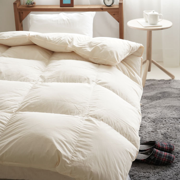 【超美品・使用1回のみ】羽毛布団 エクセルゴールド ダウン93% シングル 羽毛布団 シングルロング 150x210 掛け布団 エクセルゴールドラベル