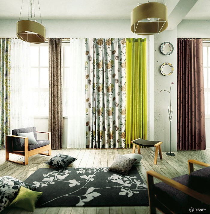 MICKEY MOUSE ディズニー カーテン 遮光 2級 100×135cm 洗濯OK