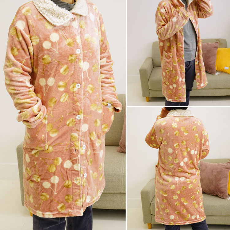 フランネル着る毛布 ピンク