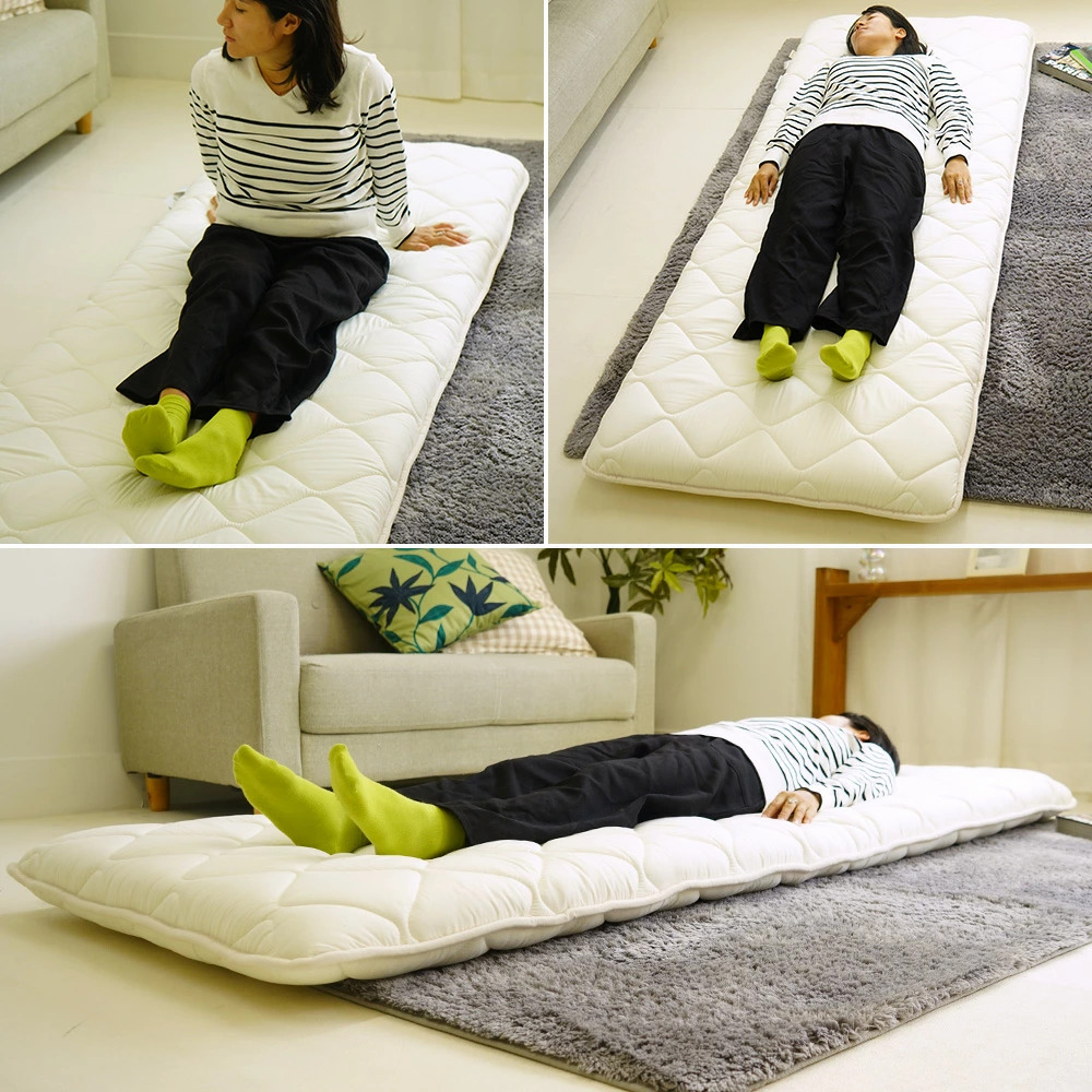 セミシングル 敷布団 80×200cm ミニシングル 厚さ約9.5cm 中綿増量