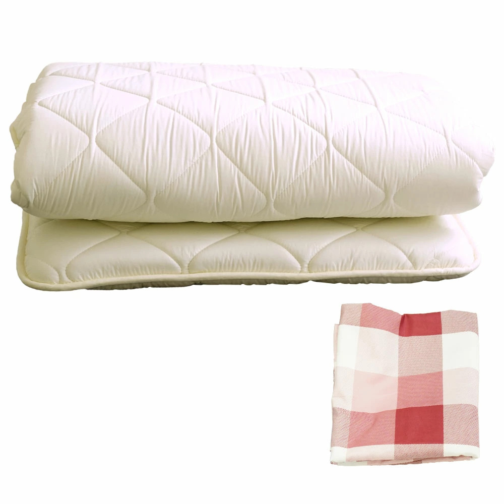 布団セット 2点 セミシングル 敷布団 防ダニ 80×200cm 敷カバー 小さめ