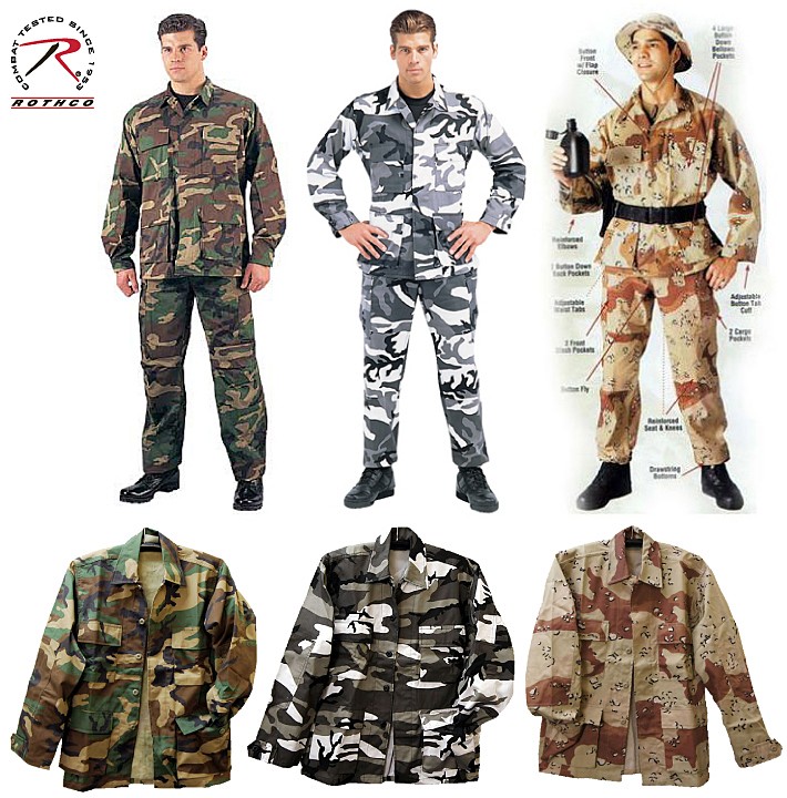 ミリタリー 迷彩 シャツ ジャケット bdu 迷彩服（デザート迷彩）ロスコ ROTHCO Battle Dress Uniforms