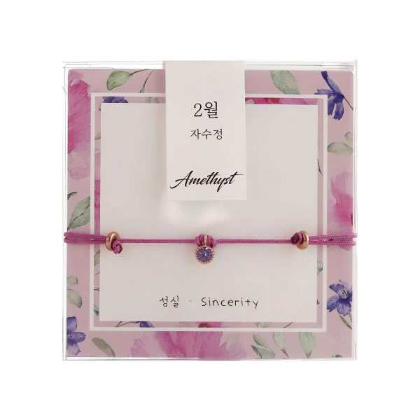 birth stone bracelet b-sight 韓国 韓国ファッション ブレスレット 誕生石 真鍮 ジルコニアキュービック 天然石 ワックスコード アクセサリー レディース｜effect-gift｜03