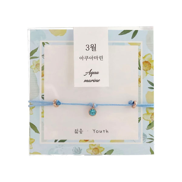 birth stone bracelet b-sight 韓国 韓国ファッション ブレスレット 誕生石 真鍮 ジルコニアキュービック 天然石 ワックスコード アクセサリー レディース｜effect-gift｜04