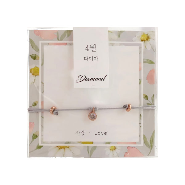 birth stone bracelet b-sight 韓国 韓国ファッション ブレスレット 誕生石 真鍮 ジルコニアキュービック 天然石 ワックスコード アクセサリー レディース｜effect-gift｜05